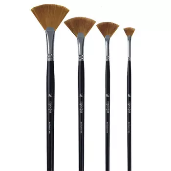 Кисть синтетика веерная Альбатрос "Профи"