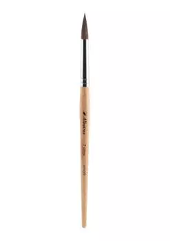 Кисть соболь №7 круглая Альбатрос "Artstyle" короткая ручка, бук