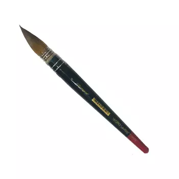 Кисть соболь имитация №8 круглая Leonard Lavistyl "1872RO" короткая черная ручка с насечками