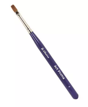 Кисть соболь + синтетика плоская №4 Альбатрос "Art Prima"