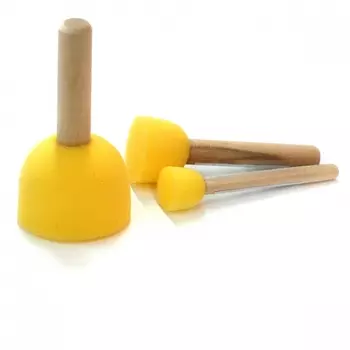 Кисть-тампон поролоновая d-13 мм деревянная ручка