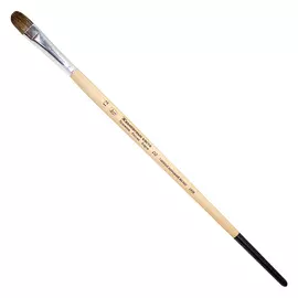 Кисть ушной волос №12 овальная Живописные кисти "1У39" длинная ручка