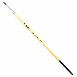 Кисть ушной волос №4 плоская Roubloff "1У29" длинная ручка