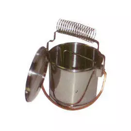 Кистемойка стальная большая с крышкой h-14, d-15,5