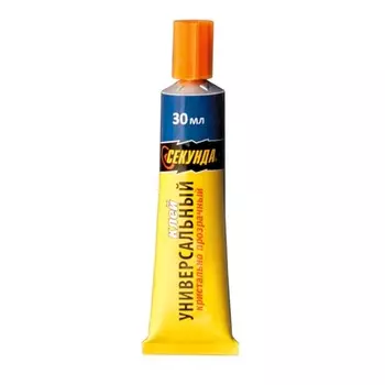 Клей универсальный СЕКУНДА 30 мл, прозрачный