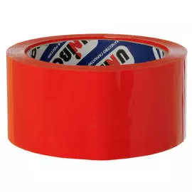 Клейкая лента упаковочная Unibob 48 мм*66 м, 45 мкм, красная
