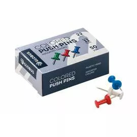 Кнопки силовые Глобус 50 шт. цветные