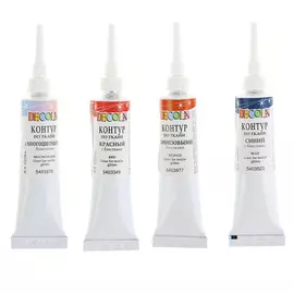 Контур по ткани "Decola" с блестками