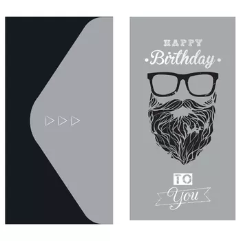 Конверт для денег MESHU "Men's style", 85*164 мм, мат. ламинация, фольга