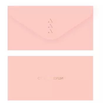 Конверт для денег MESHU "Нектарин", 85*164 мм, soft-touch, фольга