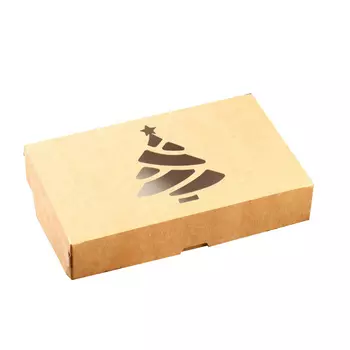 Коробка складная "Елочка", крафт, 20 х 12 х 4 см