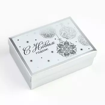 Коробка складная "Ёлочные шары", 21 ? 15 ? 7 см