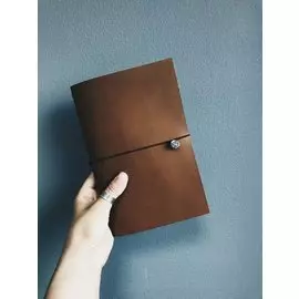 Кожаная обложка для 1-3 блокнотов Maxgoodz Cover А5 13х21 см, коньячная