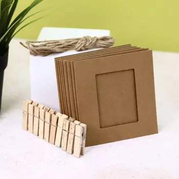 Крафтовые фоторамки "Classic", kraft, 9*9,5 см