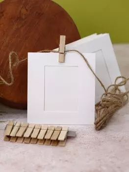 Крафтовые фоторамки "Classic", white, 9*9,5 см