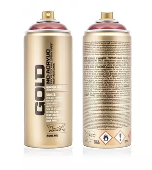 Краска для граффити Montana "Gold" 400 мл в аэрозоли, красно-коричневая полупрозрачная