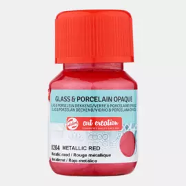 Краска для стекла и керамики "Art Creation" матовая, 30 мл,красный металлик