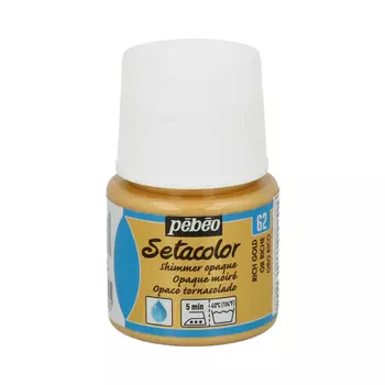 Краска для темных и светлых тканей мерцающая Pebeo "Setacolor Opaque" 45 мл под яркое золото