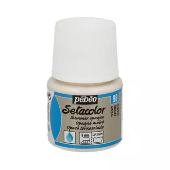 Краска для темных и светлых тканей мерцающая Pebeo "Setacolor Opaque" 45 мл слоновая кость