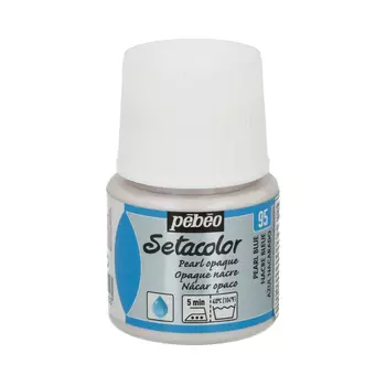 Краска для темных и светлых тканей перламутровая Pebeo "Setacolor Opaque" 45 млголубой