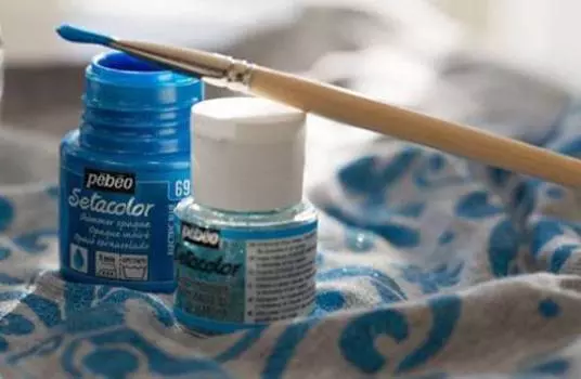 Краска нерастекающаяся мерцающая по тканям Pebeo "Setacolor Opaque Moire"