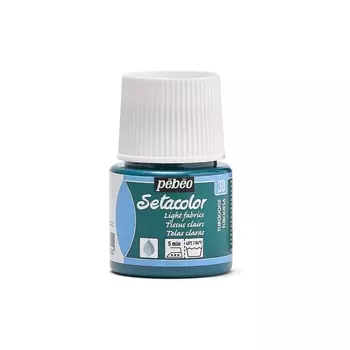Краска нерастекающаяся по светлым тканям Pebeo "Setacolor LightFabrics" 45 мл Бирюзовый