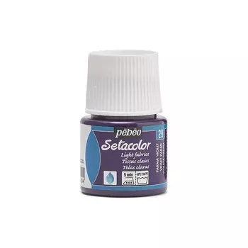 Краска нерастекающаяся по светлым тканям Pebeo "Setacolor LightFabrics" 45 мл Фиолетовый пармский