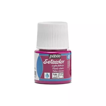 Краска нерастекающаяся по светлым тканям Pebeo "Setacolor LightFabrics" 45 мл Фуксия