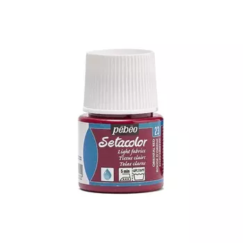 Краска нерастекающаяся по светлым тканям Pebeo "Setacolor LightFabrics" 45 мл Красный восточный