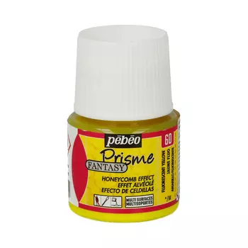 Краска Pebeo "Fantasy Prisme" Калейдоскоп 45 мл с фактурным эффектом флуоресцентный желтый