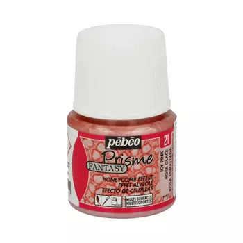 Краска Pebeo "Fantasy Prisme" Калейдоскоп 45 мл с фактурным эффектом Розовый ледяной