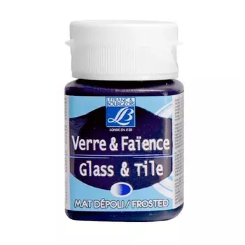 Краска по стеклу и керамике "Glass&amp;Tile" обжиг 50 мл морозный эффект Фиолетовый аметист №646