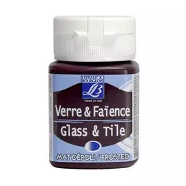 Краска по стеклу и керамике "Glass&amp;Tile" обжиг 50 мл морозный эффект Красный рубин №321