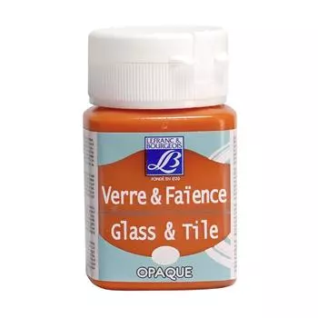 Краска по стеклу и керамике "Glass&amp;Tile" обжиг 50 мл непрозрачная Оранжевый №201