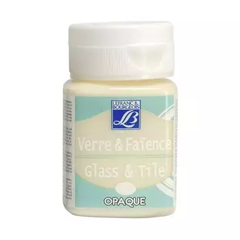 Краска по стеклу и керамике "Glass&amp;Tile" обжиг 50 мл непрозрачная Слоновая кость L №019