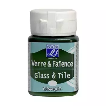 Краска по стеклу и керамике "Glass&amp;Tile" обжиг 50 мл непрозрачная Зеленый чай №524