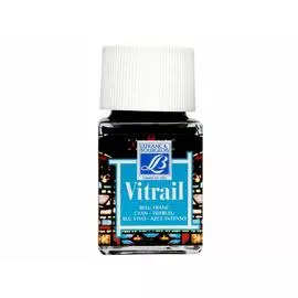 Краска по стеклу Lefranc&amp;Bourgeois "Vitrail" 50 мл Голубой №087