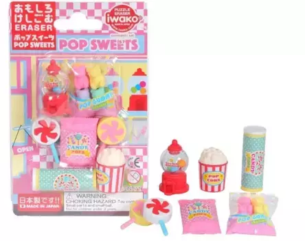 Ластик "IWAKO Pop Sweets", блистер