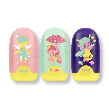 Ластик-точилка Milan Capsule Fairy Tale для стандартных карандашей 3 дизайна