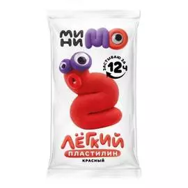 Легкий пластилин "МиниМо" 20 г, красный