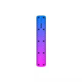 Линейка гибкая Berlingo "Radiance" 20 см, пластиковая, розовый/голубой градиент