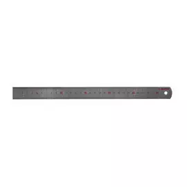 Линейка металлическая 30 см Зубр непрерывная шкала 1/2мм/1мм толщина 0,7мм