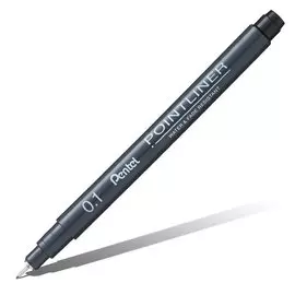Линер Pentel "Pointliner" 0,1 мм, черные чернила