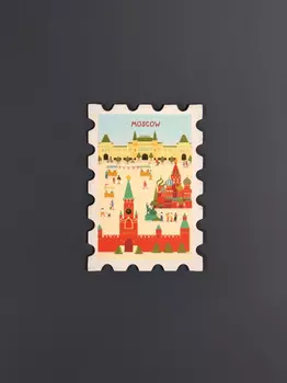 Магнит "Марка. Москва, лето"