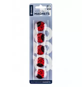 Магниты Глобус "Божья коровка" 30 мм 5 шт.