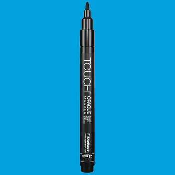 Маркер акриловый TOUCH "Opaque" наконечник тонкий, цвет голубой