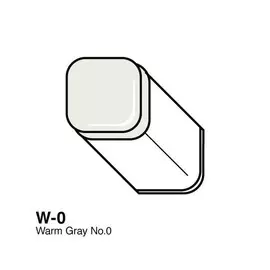Маркер COPIC W0 (теплый серый, warm gray) (оттенок №0)