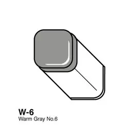 Маркер COPIC W6 (теплый серый, warm gray) (оттенок №6)