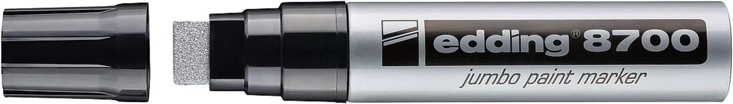 Маркер декоративный лаковый Edding "8700" 5-18 мм с клиновидным наконечником, серебро
