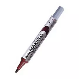 Маркер для досок с жидкими чернилами и кнопкой подкачки чернил Pentel "Maxiflo" 4 мм, коричневый